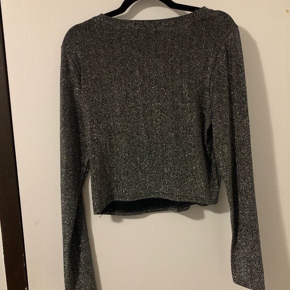 Forever21 Plus Metallic Knit Crop Top - Picture 2 of 3